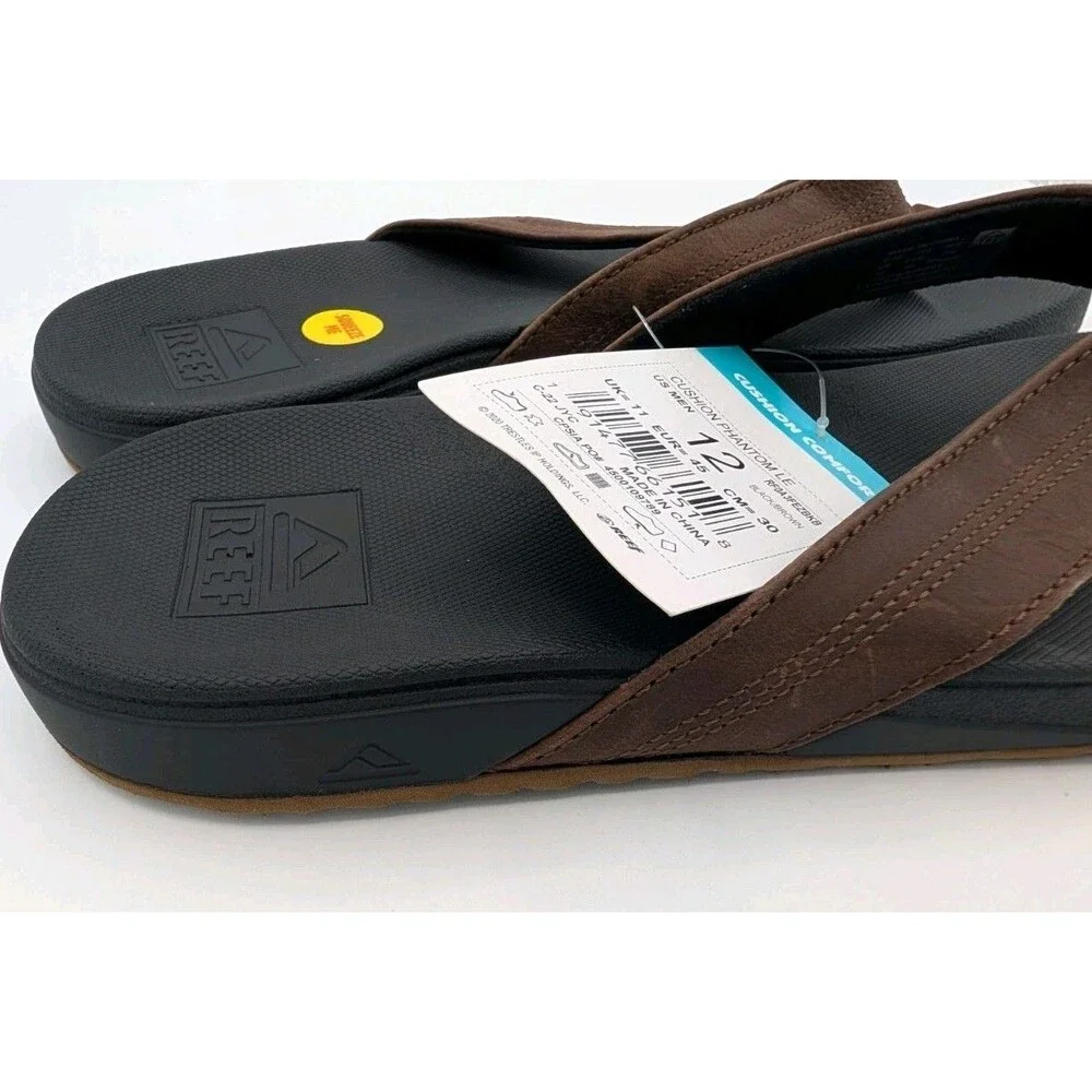 Reef Cushion Phantom 2.0 Le Men's Flip-flop Sandals Black/coffee - 12 Medium